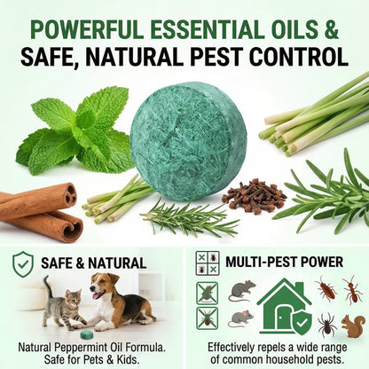 🟢 Natural Peppermint Rodent Repellent Tablets..