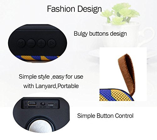 T5 Wireless Outdoor Bluetooth Portable Speaker | 5W Stereo Sound, TF Card, USB, FM Radio & Built-in Mic